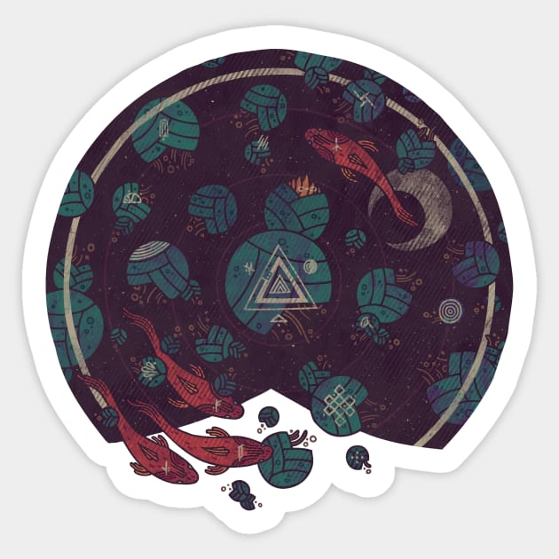 Amongst the Lilypads Sticker by againstbound